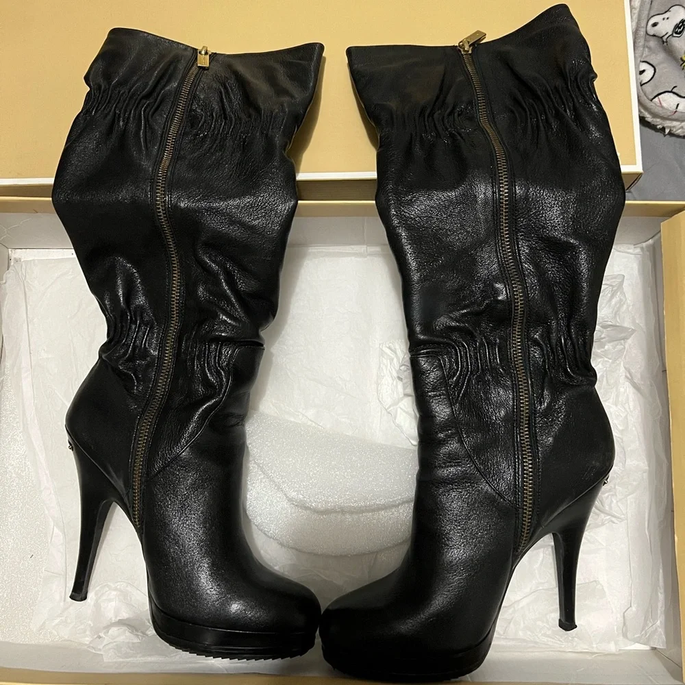 Michael Kors Black Heeled Boots - Picture 2 of 7